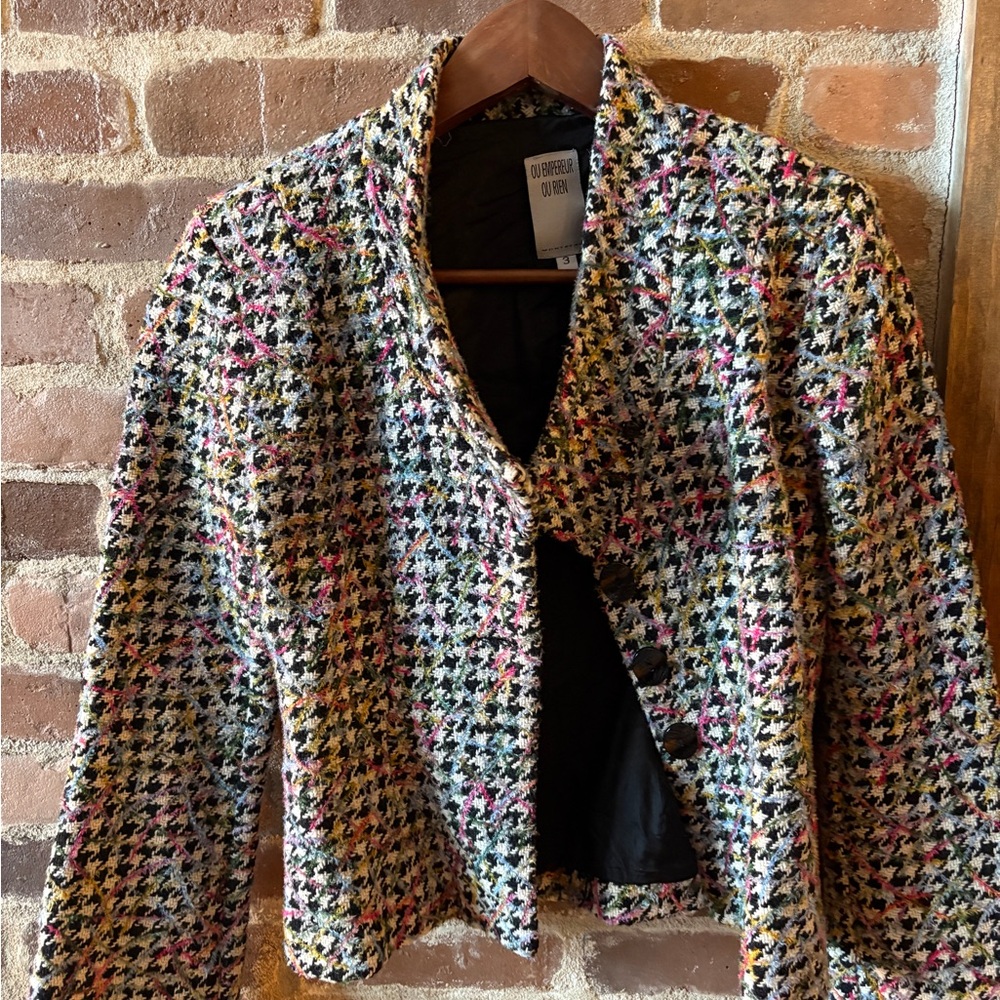 Empereur ou rien- Vintage - Authentic Multicolor Tweed Bouclé Blazer